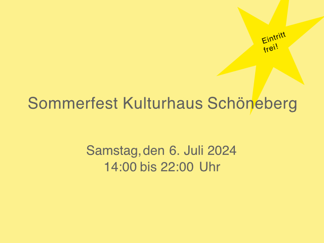 Sommerfest Kulturhaus Schöneberg 2024